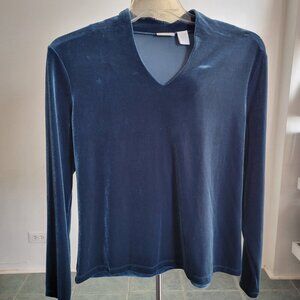 FIELD GEAR Women’s Turquoise 3-Piece Velour Tunic Pant/Skirt Set (Size: XL/L)